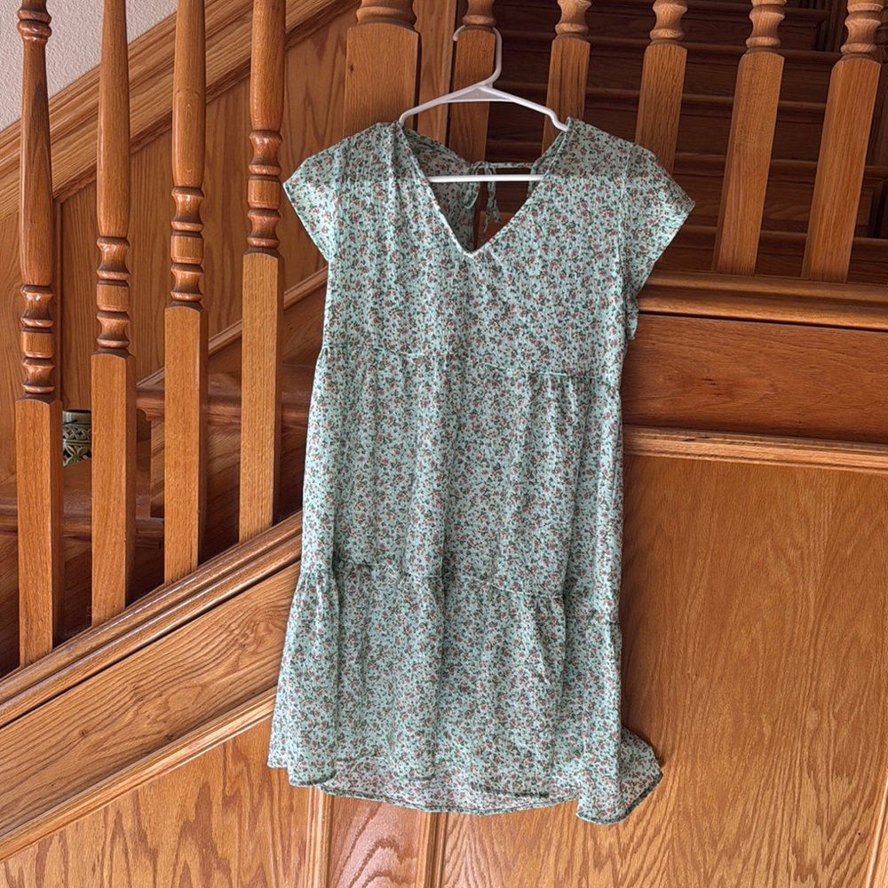 Floral Green Dress